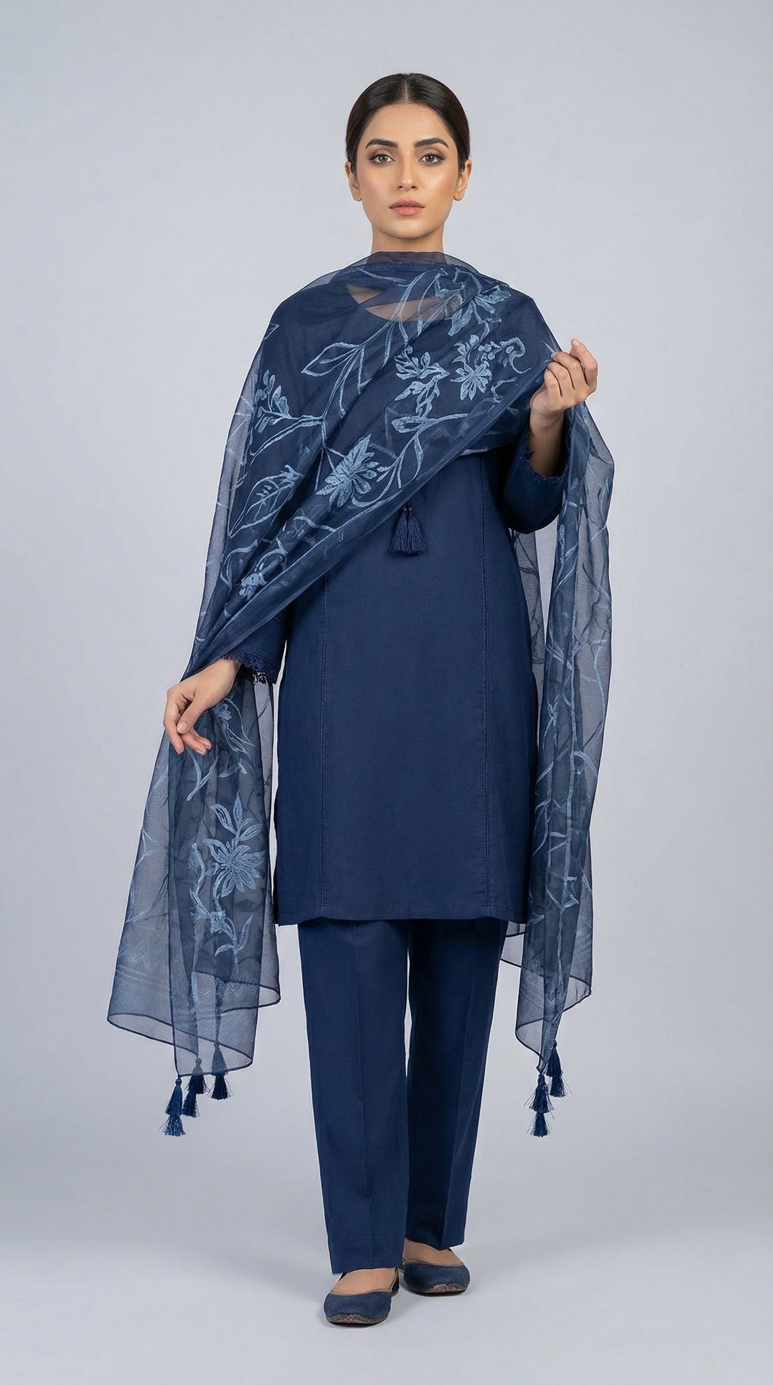 3 Piece -Embroidered Suit -SK-5014