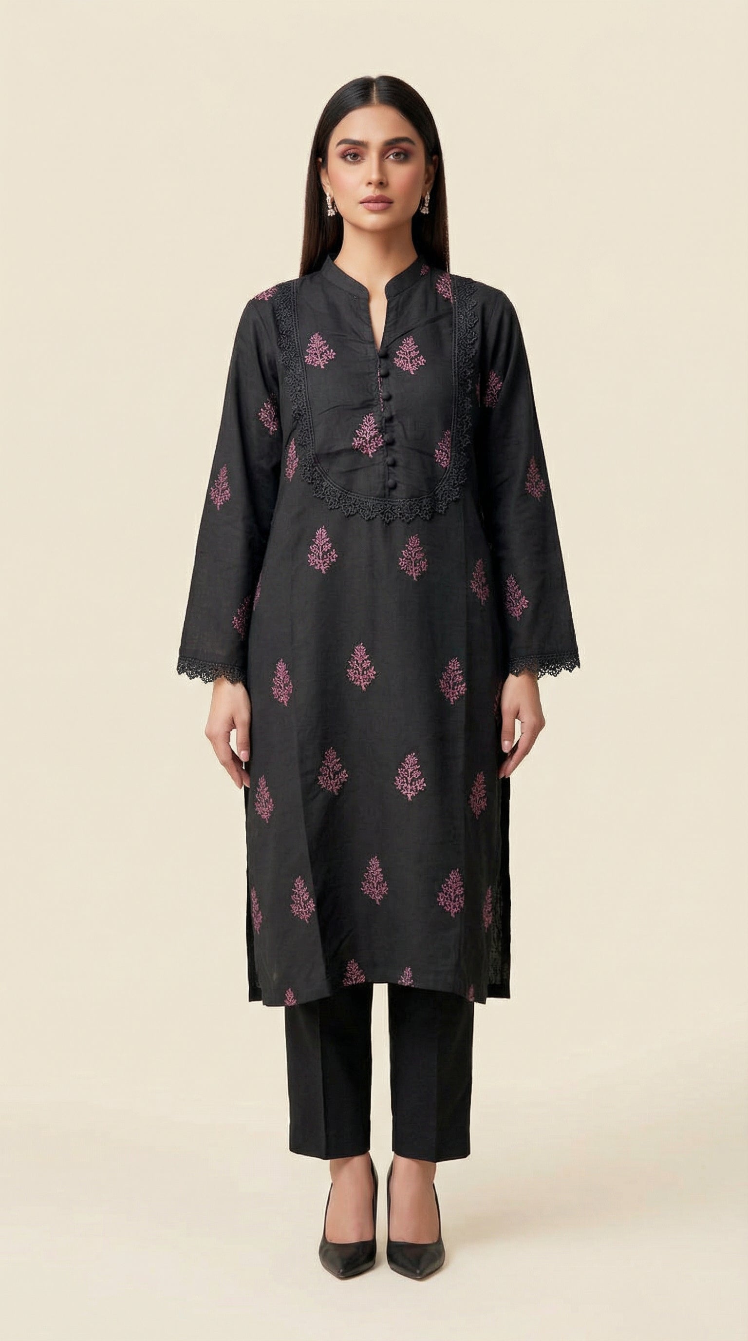 3 Piece -Printed Suit -SK-5011