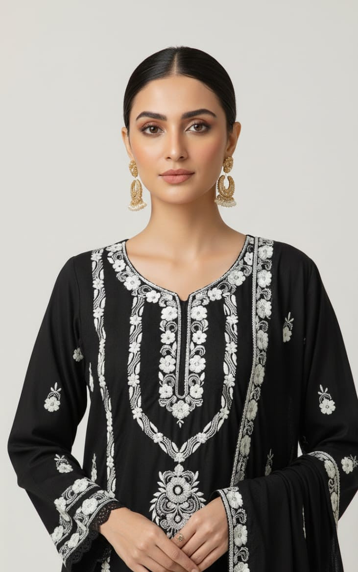 3 Piece -Embroidered Suit -SK-001