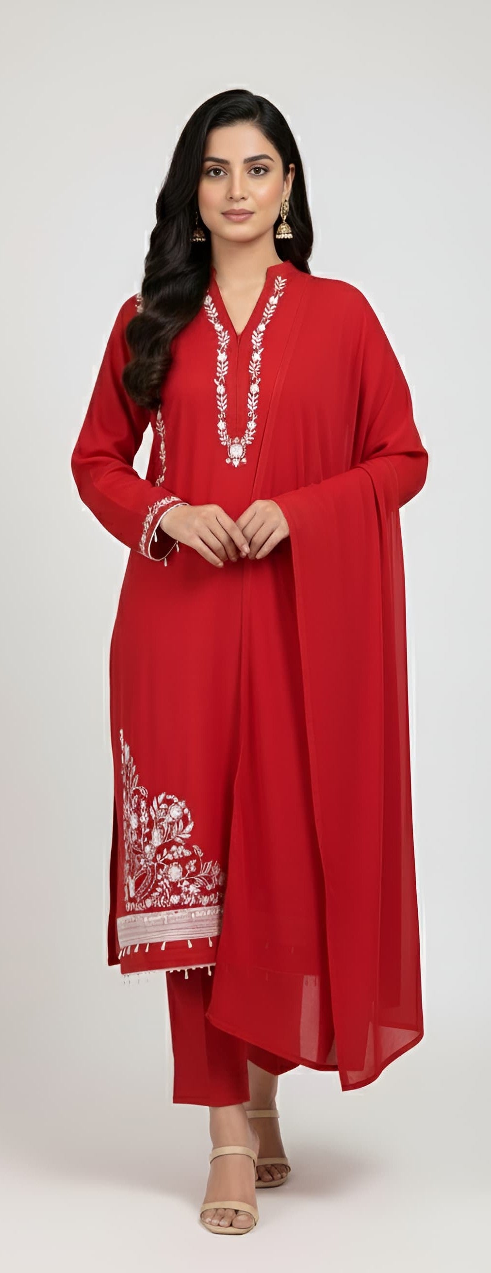 3 Piece -Embroidered Suit -SK-021