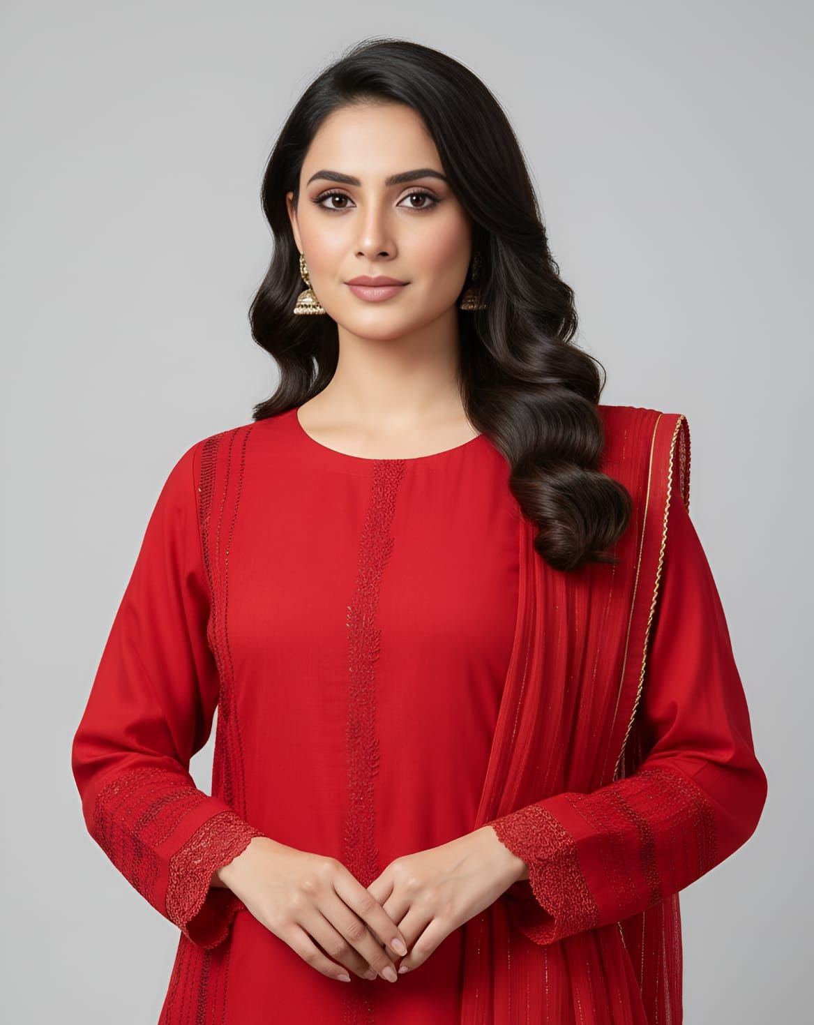 3 Piece -Embroidered Suit -SK-023