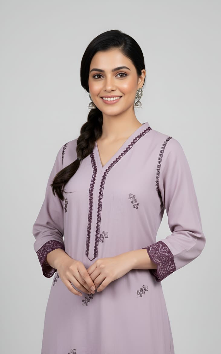 2 Piece -Embroidered Suit -SK-024