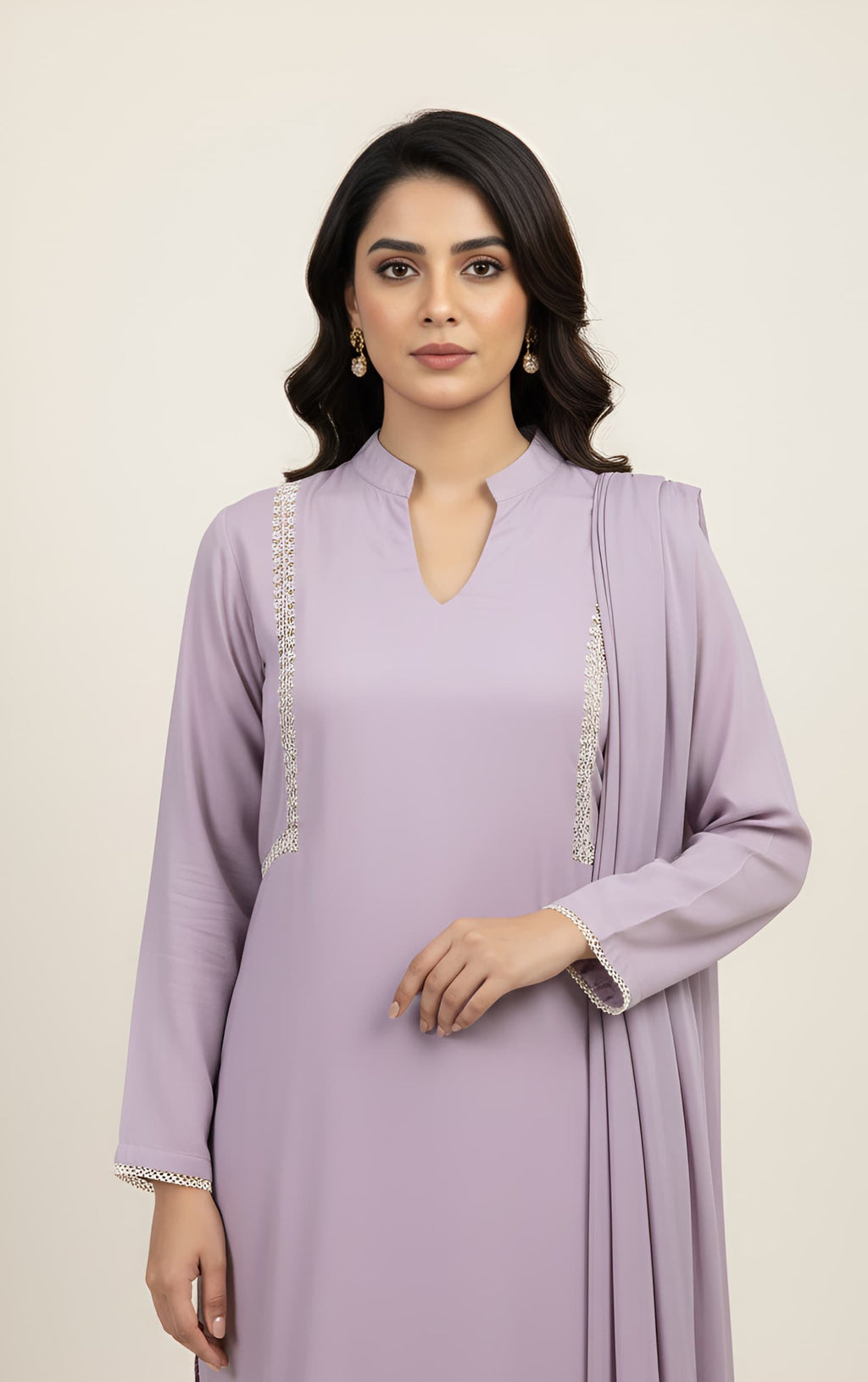 2 Piece -Embroidered Suit -SK-025