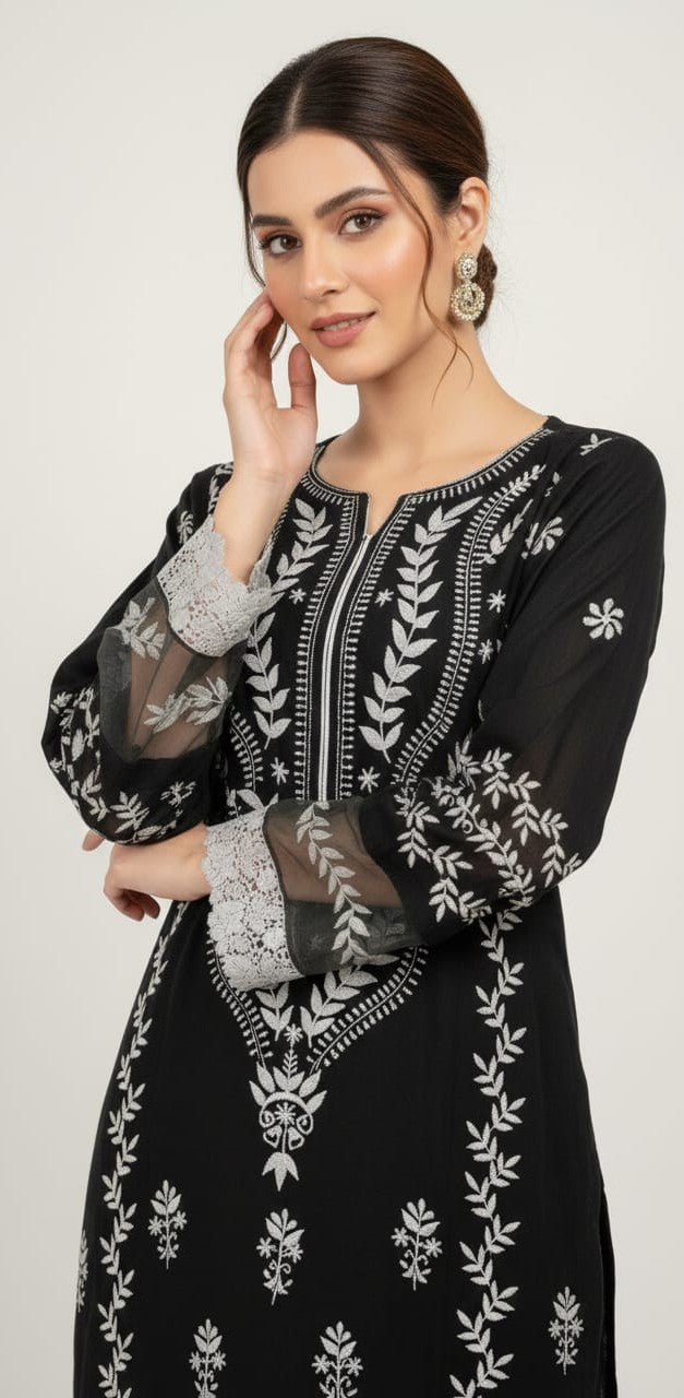 2 Piece -Embroidered Suit -SK-038