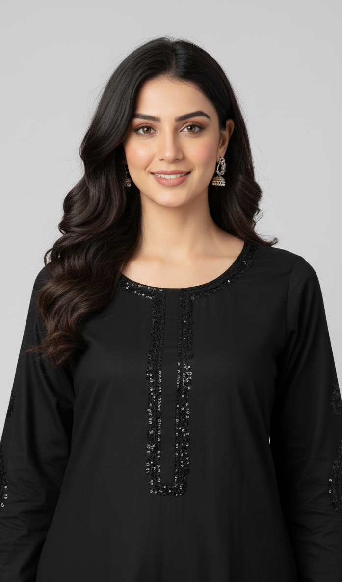 2 Piece -Embroidered Suit -SK-039