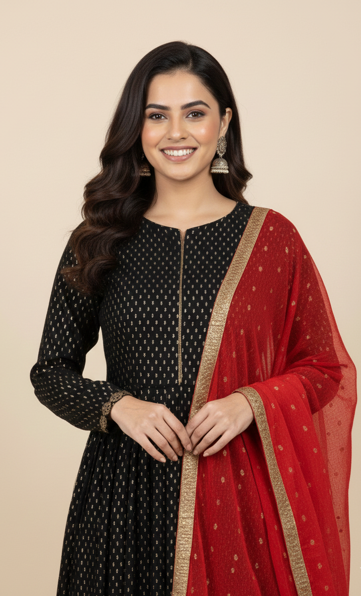 3 Piece -Printed Suit -SK-042