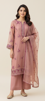 3 Piece -Embroidered Suit -SK-044