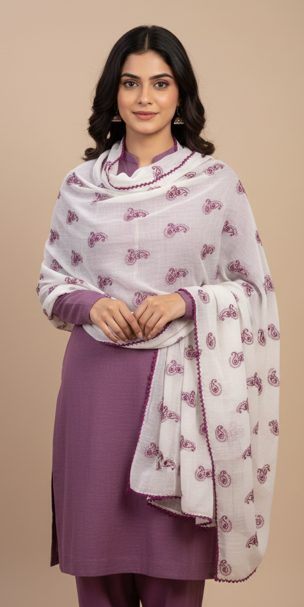 Embroidered Women Shawl-SK-11001