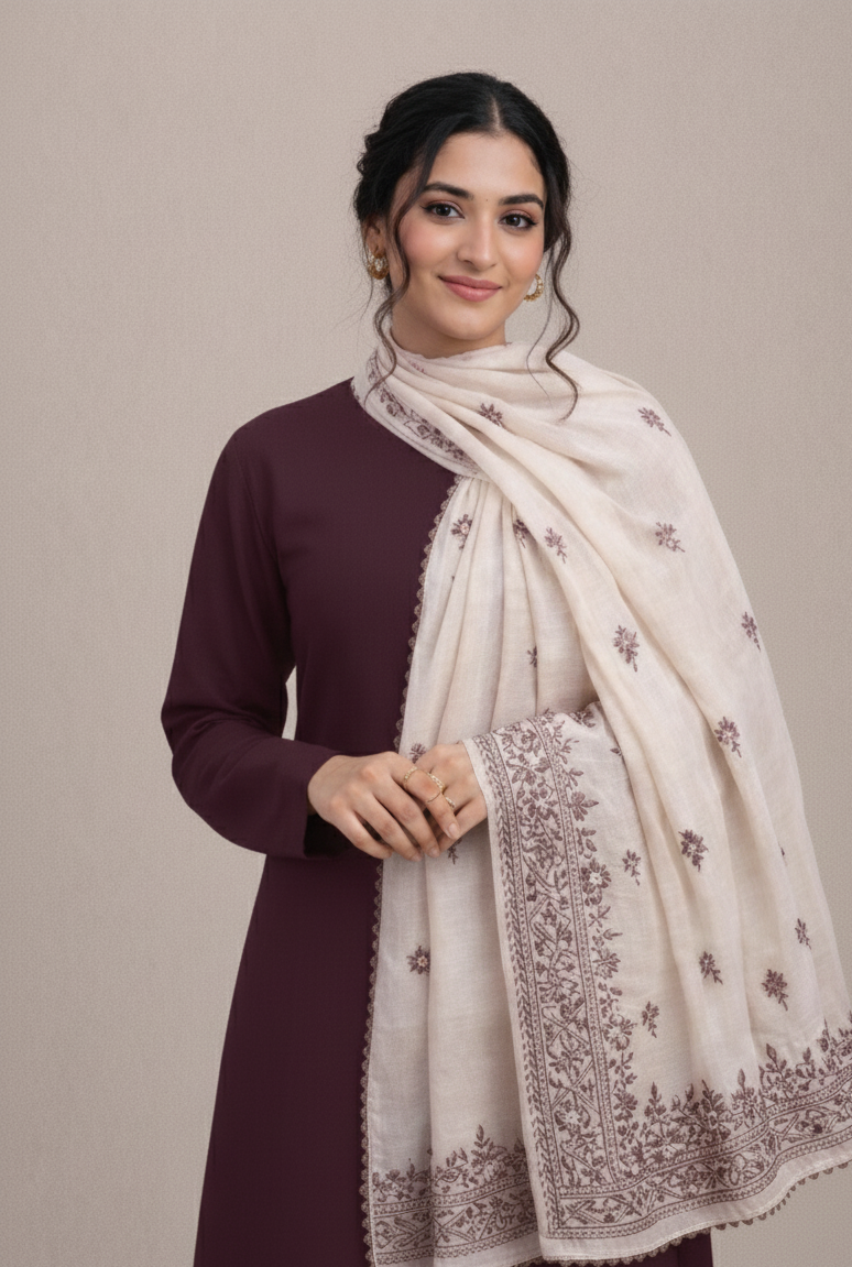 Embroidered Women Shawl-SK-11004