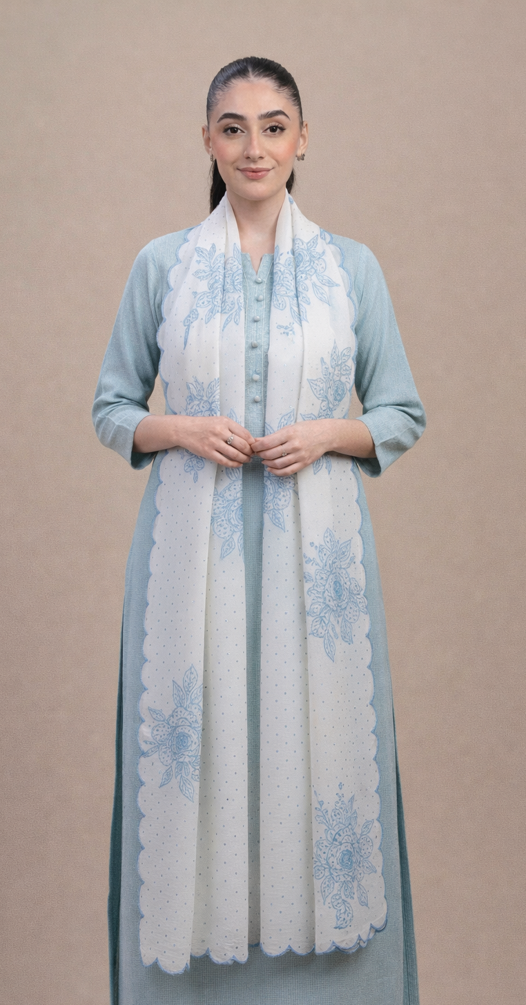 Embroidered Women Shawl-SK-11005